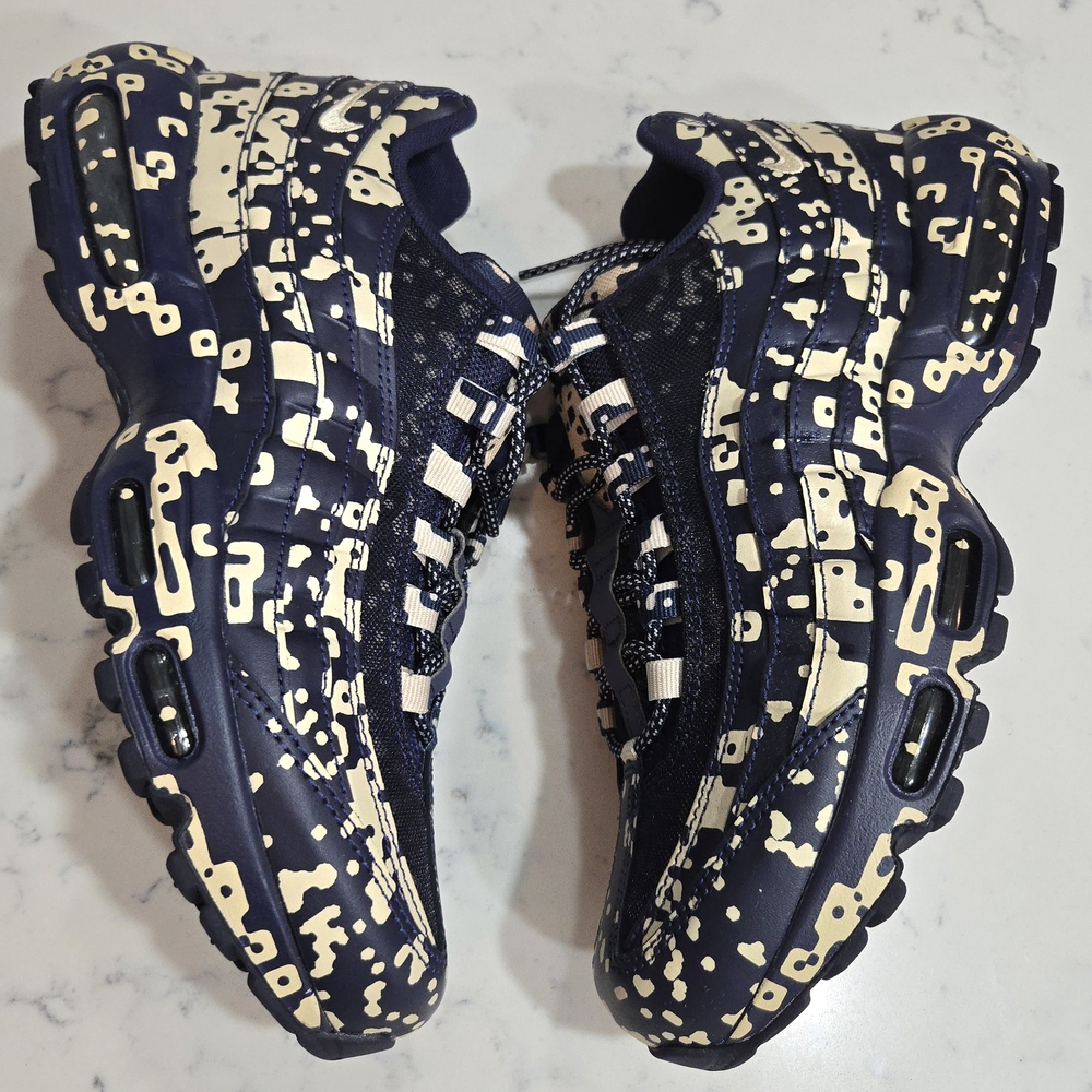 Nike Air Max 95 Men’s SZ.9 "Blackened Blue" Camo AV0765-400 New - Picture 5 of 16